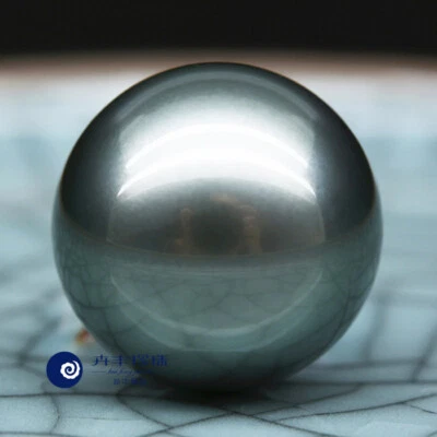 $660 • Buy Huge 15mm Natural South Sea Genuine Black Blue Round Loose Pearl Undrilled 22