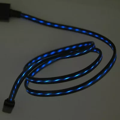 3Ft Micro USB 2.0 Data Sync Flowing LED Light Up Charger Cable • $13.99