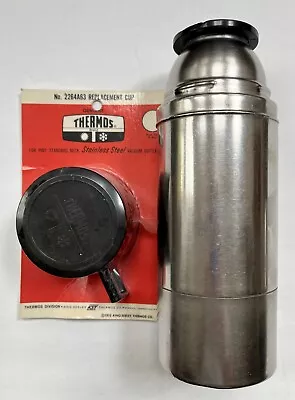 Vintage Stainless Steel  THERMOS   Vacuum Bottle - Pint Size • $15
