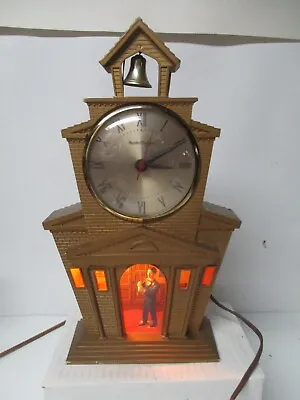 Vintage Mastercrafters Animated Motion Lamp Mantle Clock - Church Bell Ringer • $152