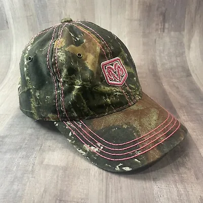Dodge Ram Pink Mossy Oak Woodlands Camouflage Camo Adjustable Baseball Cap Hat • $19.99