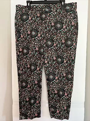J.CREW Floral Print Skimmer Cropped Ankle Pants Womens Size 14 • $9.99