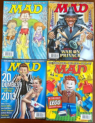 4 MAD MAGAZINES From 2013 To 2014!  Up To VF+!   #522523525526! • $14.99