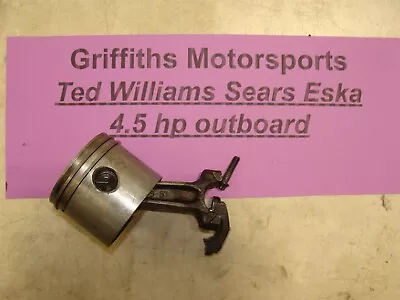 1973 Sears Eska 4.5hp Outboard Motor Ted Williams Piston W Rings Rod Is No Good • $29