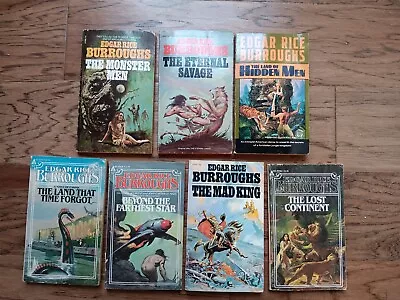 Edgar Rice Burroughs Lot Of 7 Pbs Farthest Star Mad King Lost Continent + • $20
