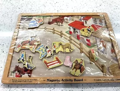 Melissa & Doug Magnetic Activity Board Horse Farm  With Magnets NEW • $14.99
