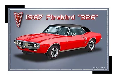 1967 Pontiac Firebird 326 Muscle Car Art Print - 10 Colors • $34.99