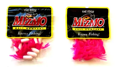 MIZMO Soft Plastic Panfish Crappie Tube Bait 1.5  White Pink 15ct And Pink 15ct • $8.44