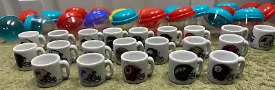 Bubble Gum Machine Nfl Mini Mugs Cups Lot Of 21 In Original Plastic • $80