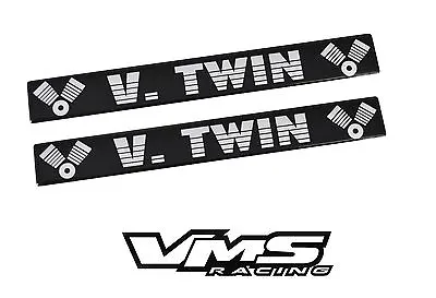 2 Vms Aluminum V-twin Biker Motorcycle Club Bar Rank Emblems Badges • $14.95