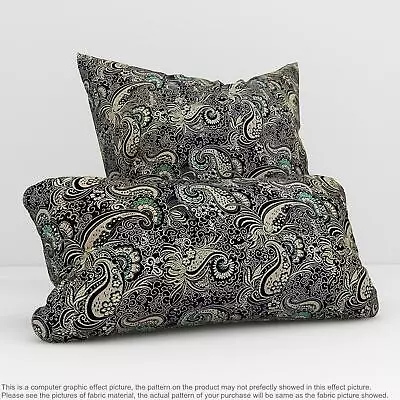 Bk194*TAILOR MADE Cover/Runner*Egg Plant Paisley Aster Brocade Cushion Bolster • £24.87