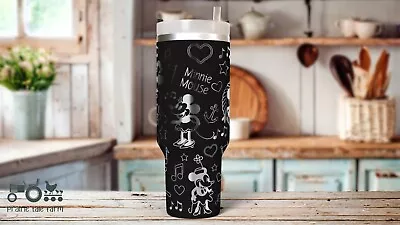 Steamboat Willie Mickey Mouse Laser Engraved 40 Oz Double Wall Insulated Tumbler • $49.99