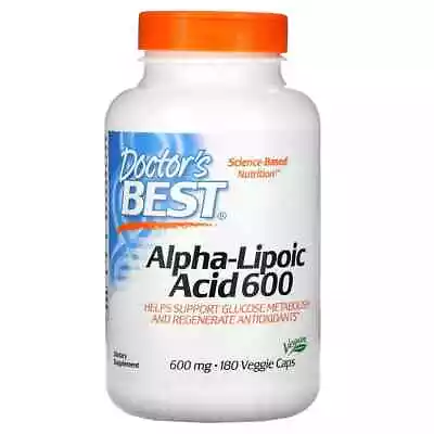 Doctor's Best Alpha Lipoic Acid 600mg 180 Veggie Caps | Essential Antioxidant • £49.79