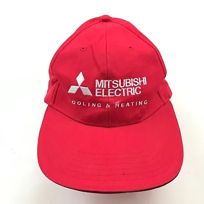 Mitsubishi Hat Cap Strapback Red White Adult Adjustable Casual One Size Electric • $24.88