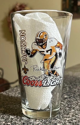 $7.99 • Buy Rickey Jackson New Orleans Saints NFL Football Coors Light Pint Glass