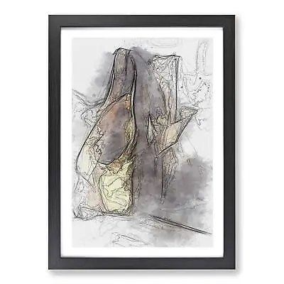 Framed Wall Art Print Ballerinas Slippers In Abstract Picture • £24.95