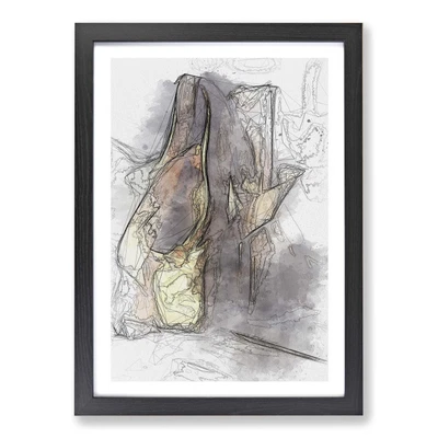 Framed Wall Art Print Ballerinas Slippers In Abstract Picture • £24.95