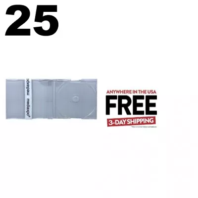 25 SLIM Import CD-5 Maxi SUPER Clear CD Jewel Cases J Card 7.2mm **1-3 DAYS • $26.75