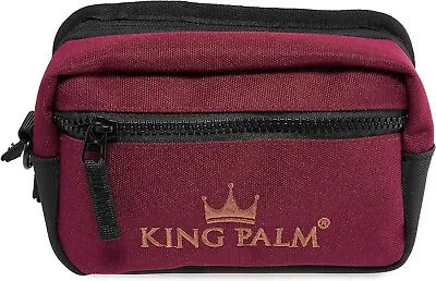 KING PALM | Canvas Travel Pouch | Durable Toiletry Bag | Maroon | 8 X 5 Inch • $19.99