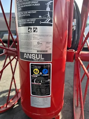 Ansul 125 Lb Fire Extinguisher Purple-k Wheeled Wheels Nitrogen Large Potassium  • $4500