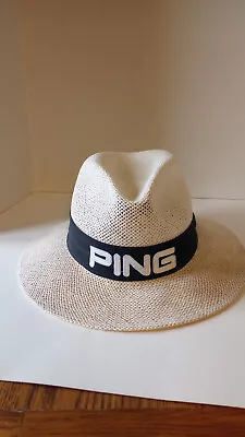 Vintage PING Golf Karsten Men's Straw Panama Golf Hat Made In USA Large • $22