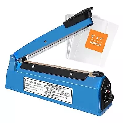 8 Inch Impulse Heat Sealer With 2 Replacement Kits And 100 PE Bags Manual Bag... • $35.47