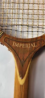 Vintage TAD Imperial Wooden Tennis Racquet  Model 4 5/8 M Made In USA T.A. Davis • $4.99