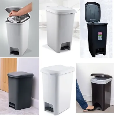 Large Pedal Bins Waste Garbage Recycle Trash Office Home Indoor Outdoor Dustbin • £9.95