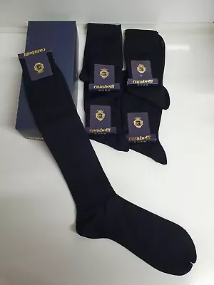 5 X Men’s Italian Semi Sheer Dress Evening Tuxedo OTC Socks Carabelli Blue 11 • $12.42