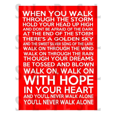 You'll Never Walk Alone Liverpool Retro Metal Aluminium Sign Novelty Gift • £4.25