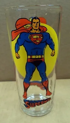 Vtg 1976 D.C. Comics PEPSI Super Series SUPERMAN ~ 6 3/8  Drinking Glass Tumbler • $22.50