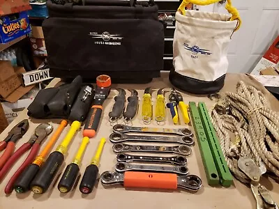 Lineman Lot Lowell Estex Tool Bag  Buckingham Klein Fargo Wrench  • $399.95