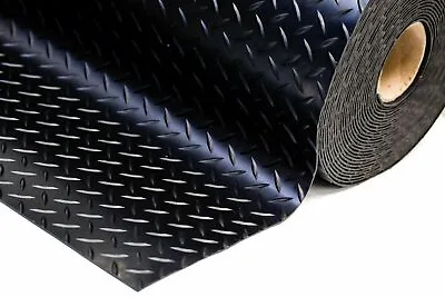 Checker - Plate Rubber Garage Flooring Matting 1.5m Wide X 3mm Thick - A Grade • £9.73