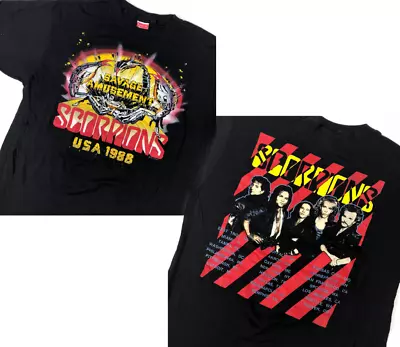 Vintage Scorpions Savage Amusement USA 1988 T-Shirt Black Retro Vintage Gift Fan • $29.99