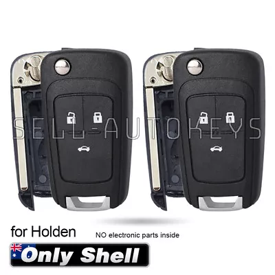 2x For Holden Barina Cruze Trax 3 Buttons Flip Remote Key Blank Shell Case Fob • $14.75