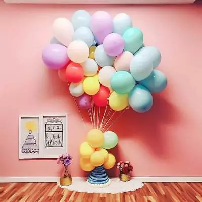 100 Balloons Pastel Macaroon Balons Latex Helium Birthday Shiny Balloons Decor • £7.49