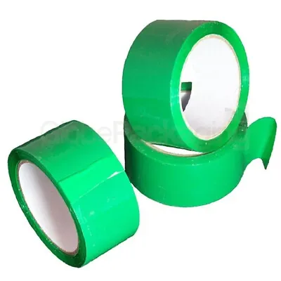 2 Rolls GREEN COLOURED Packing Parcel Tape 50mm X 66M 2  • £7.75