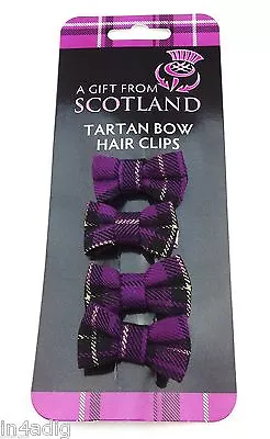 Purple Tartan Bow Hair Clips Dispatched Same Day Purple Tartan Bow Hair Clips  • £5.99