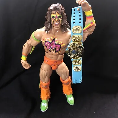 WWE WWF Legends 6 Ultimate Warrior Mattel Elite Figure W/BLUE Winged Eagle Belt • $33.74