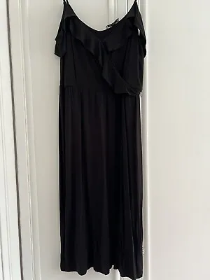 Oasis Black Dress Size L 16 • £2.50