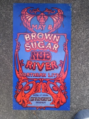 $14.99 • Buy Brown Sugar Nub River Springers Portland Or Vintage Concert Poster 