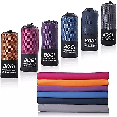 Microfiber Travel Sports Towel-Quick Dry Soft Lightweight Absorbent Compact T • $12.06