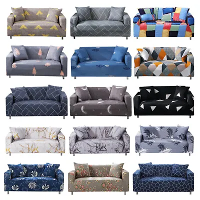 Printed Slipcover Sofa Covers Spandex Stretch Couch Cover Furniture Protector • $47.99