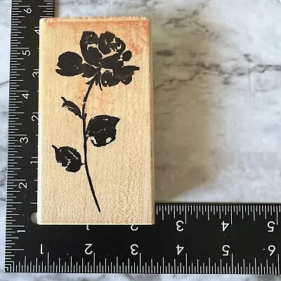 Rubber Stamp Botanical Long Stem Rose Paper Inspirations • $5