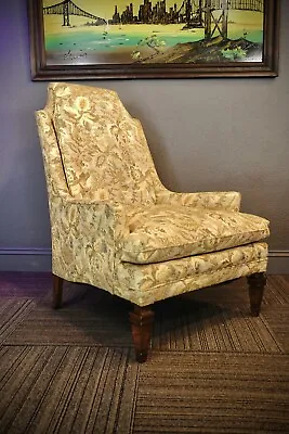 Mid Century Italian Provincial Pearsall  Style Yellow Lounge Arm Chair  • $439.99