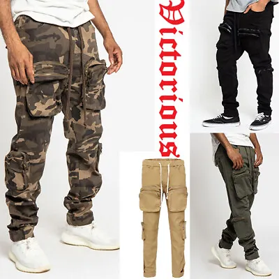 Victorious Men's Utility Front Big Pocket Cargo Jogger Pants JG3034EY S~5XL • $39.99