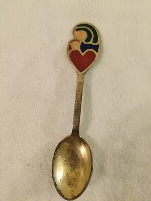 A Michelsen Sterling Silver Enamel Gilt 1968 Christmas Spoon A Mother's Heart • $49.99