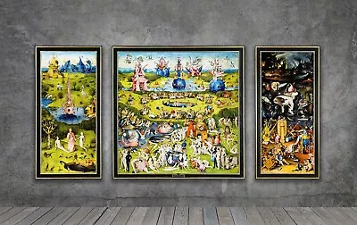 Hieronymus Bosch The Garden Of Earthly Delights CANVAS PAINTING ART PRINT W 852Y • £47.24