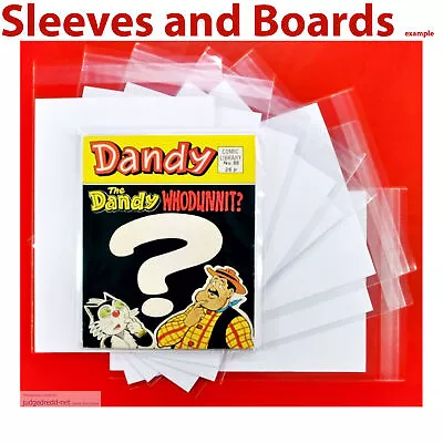 Dandy Comic Book Comic Library SIze1 Comic Bags And Backing Sheets X 50 . • £25.86