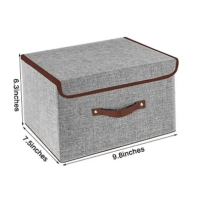 Owill Foldable Storage Boxes With Lids Fabric Storage Cubes With Handles • £5.49